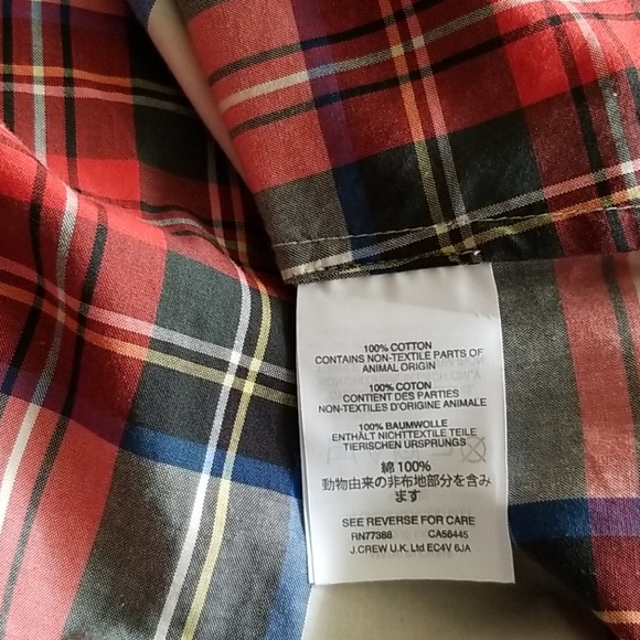 J. Crew Stewart Plaid Blouse - Picture 7 of 8